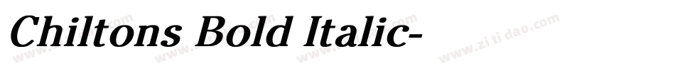 Chiltons Bold Italic字体转换